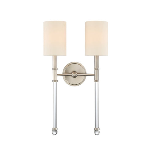 Savoy House Fremont 2-Light Wall Sconce, Satin Nickel