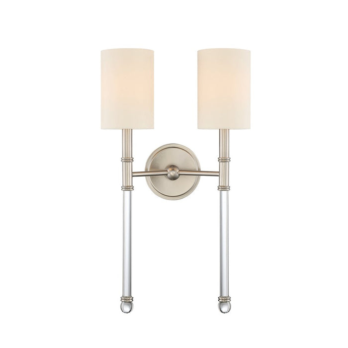 Savoy House Fremont 2-Light Wall Sconce, Satin Nickel