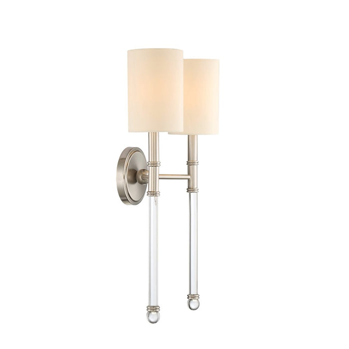 Savoy House Fremont 2-Light Wall Sconce, Satin Nickel