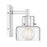 Savoy House Dover 1 Light Sconce, Chrome/Clear Crinkle