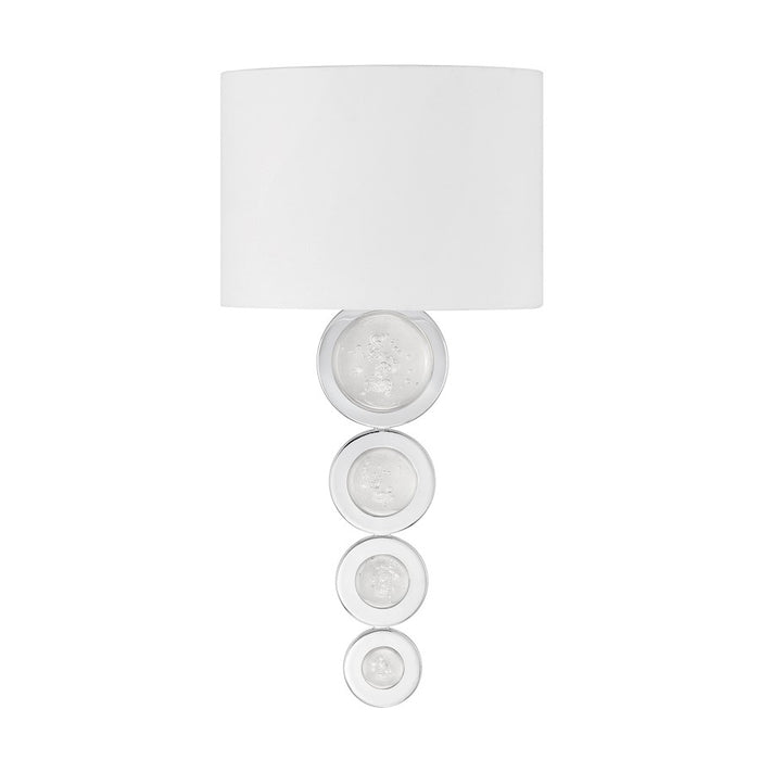 Savoy House Marseille 1 Light Sconce, Chrome/White