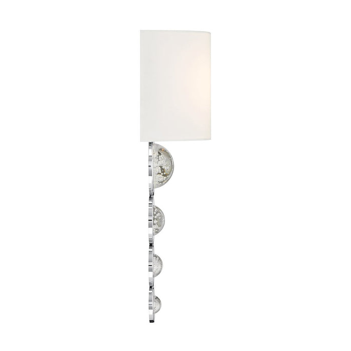 Savoy House Marseille 1 Light Sconce, Chrome/White