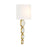 Savoy House Marseille 1 Light Sconce, Warm Brass/White