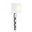 Savoy House Marseille 1 Light Sconce, Matte Black/White
