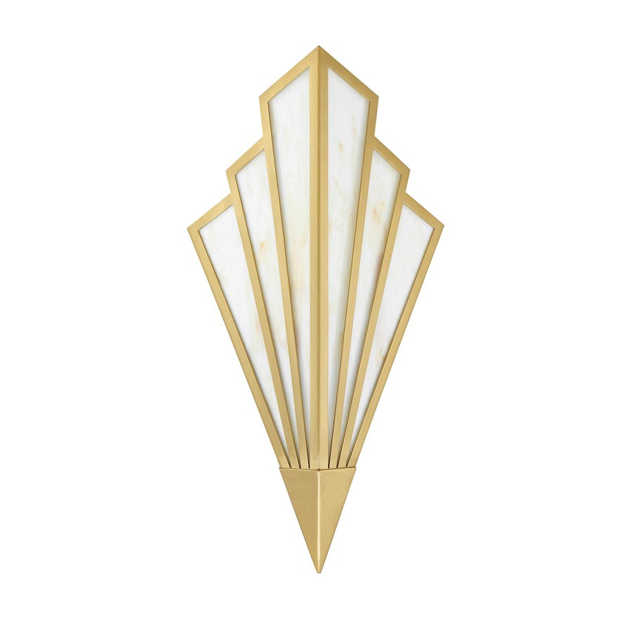 Savoy House Rivage 1 Light Sconce, Warm Brass/Tiffany