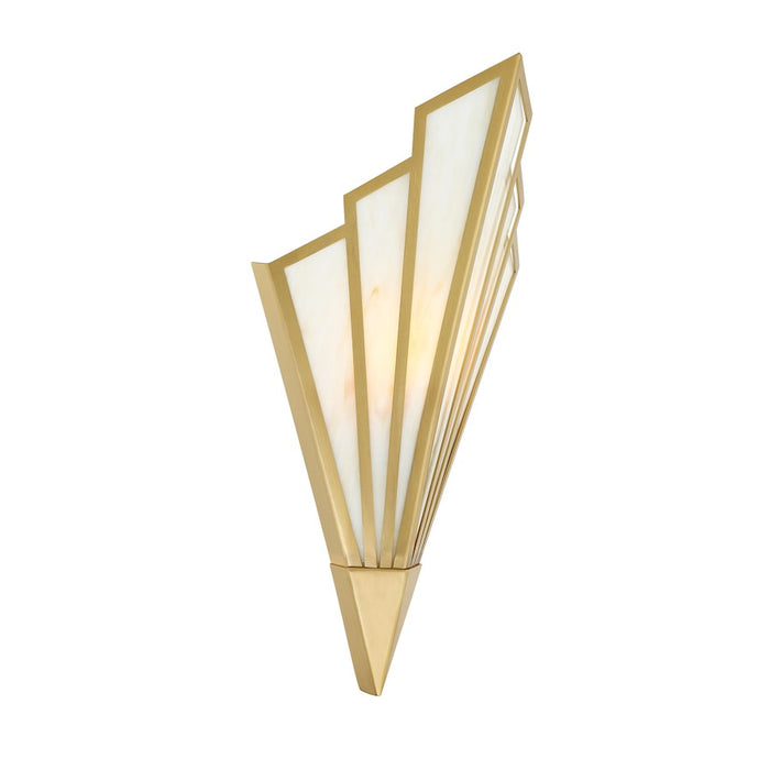 Savoy House Rivage 1 Light Sconce, Warm Brass/Tiffany