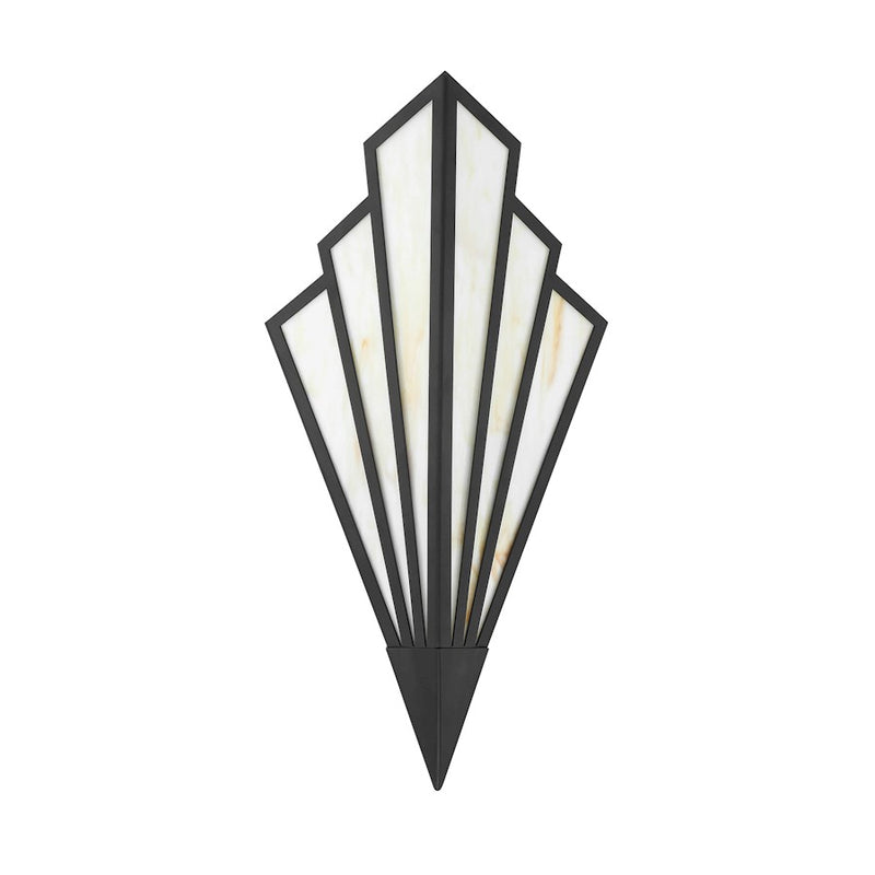 Savoy House Rivage 1 Light Sconce, Matte Black/Tiffany