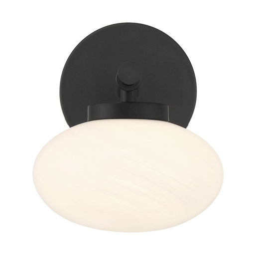 Savoy House Barrow 1 Light Sconce, Matte Black/Strie