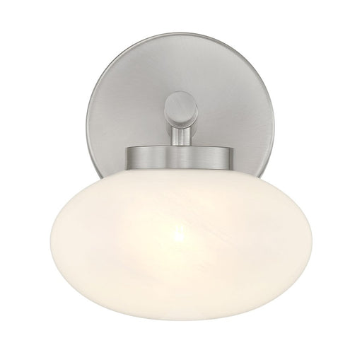 Savoy House Barrow 1 Light Sconce, Satin Nickel/Strie