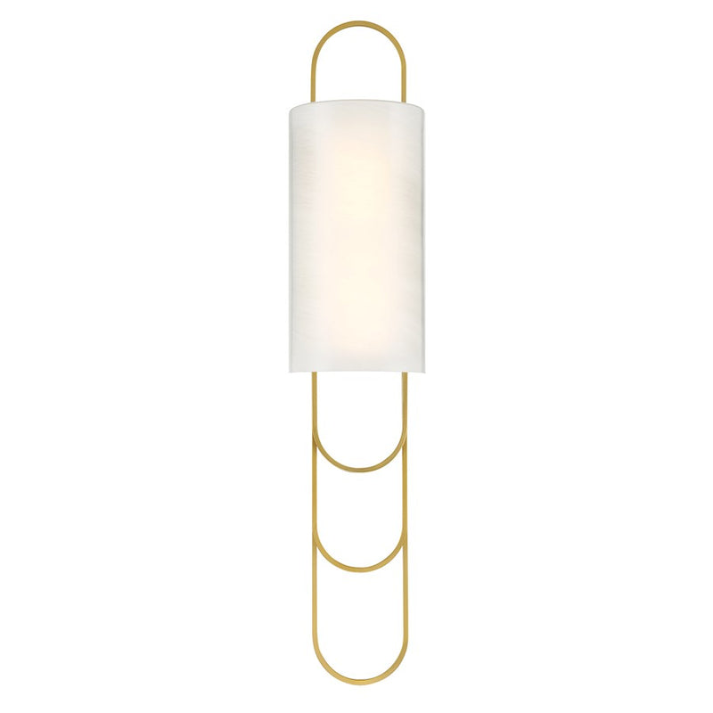 Savoy House Tartine 1 Light Sconce, Warm Brass/Strie