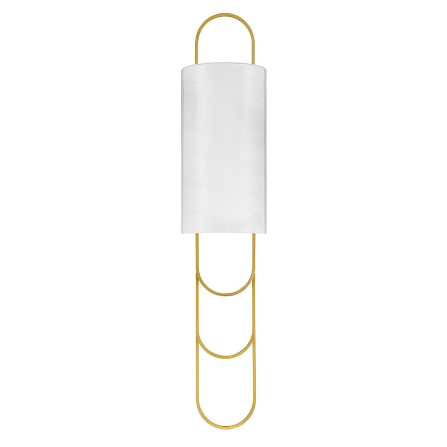 Savoy House Tartine 1 Light Sconce, Warm Brass/Strie