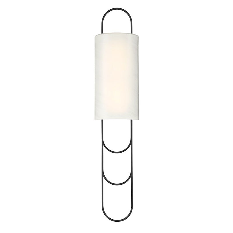 Savoy House Tartine 1 Light Sconce, Matte Black/Strie