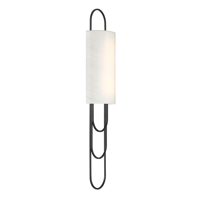 Savoy House Tartine 1 Light Sconce, Matte Black/Strie
