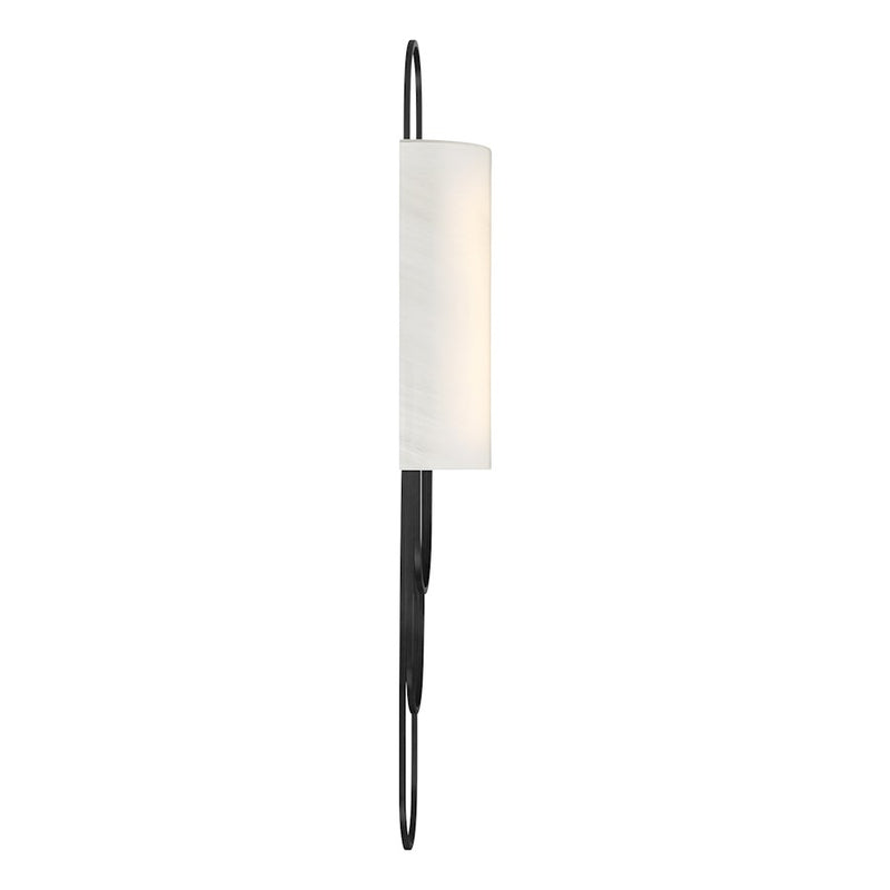 Savoy House Tartine 1 Light Sconce, Matte Black/Strie