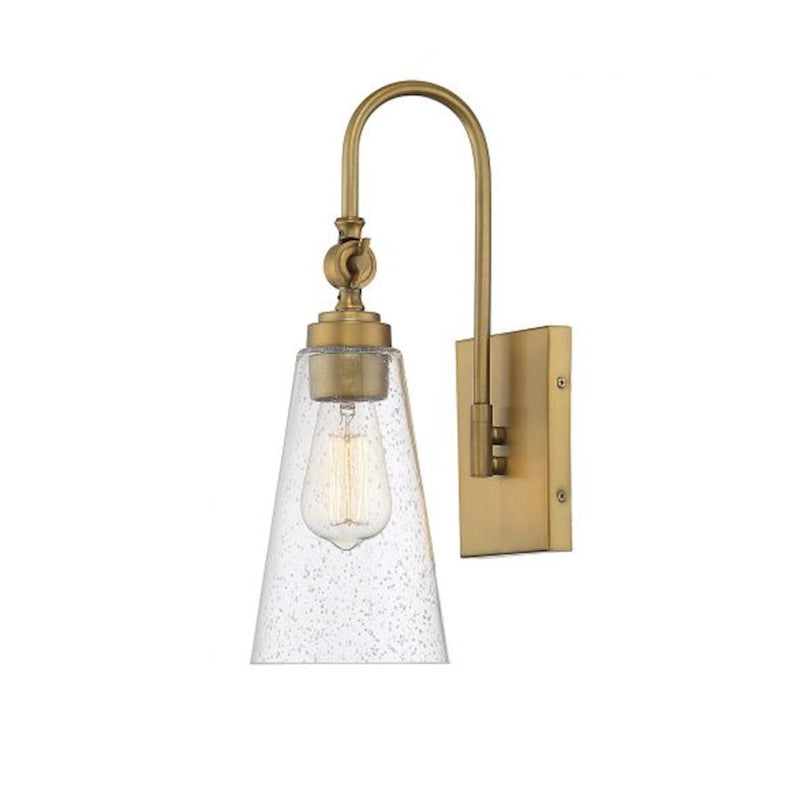 Savoy House York 1-Light Adjustable Wall Sconce, Warm Brass