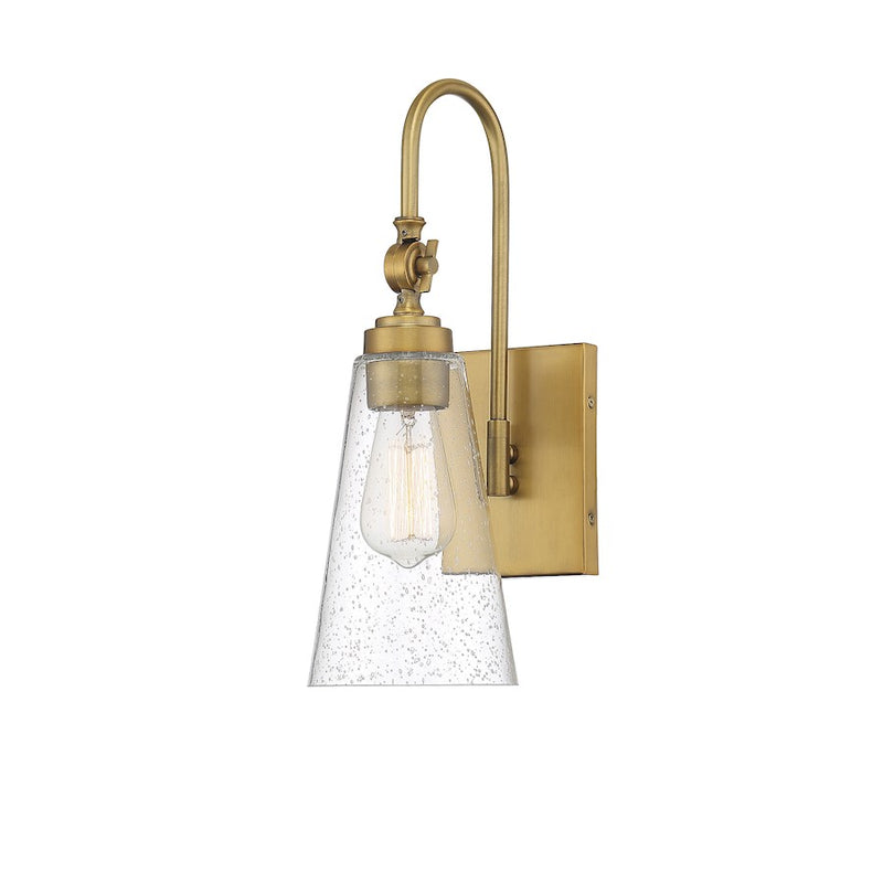 Savoy House York 1-Light Adjustable Wall Sconce, Warm Brass