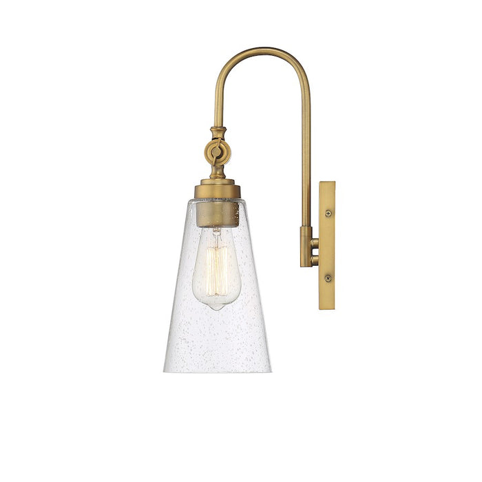 Savoy House York 1-Light Adjustable Wall Sconce, Warm Brass