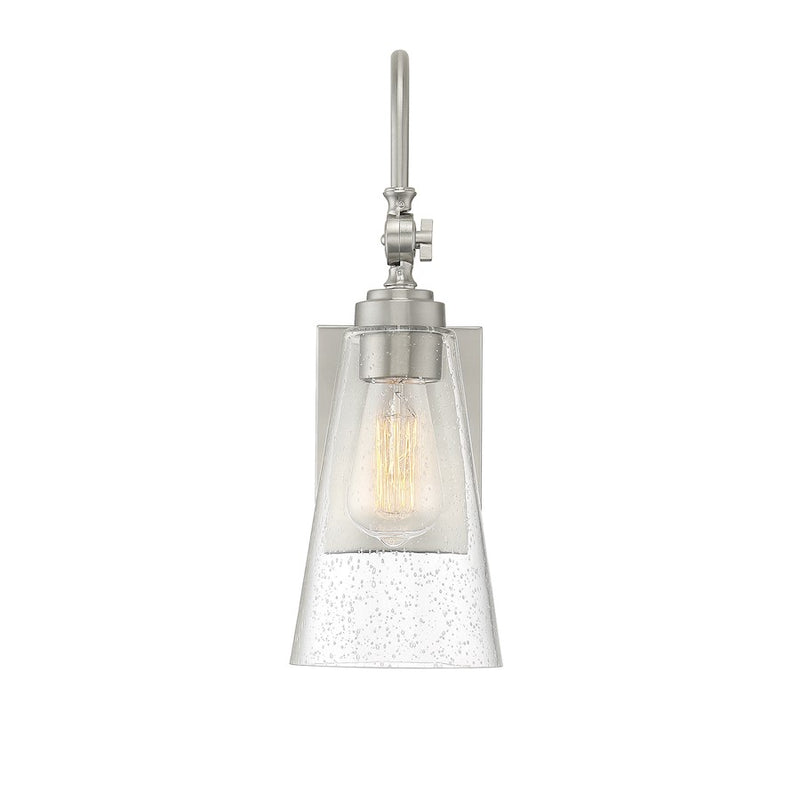 Savoy House York 1-Light Adjustable Wall Sconce, Satin Nickel