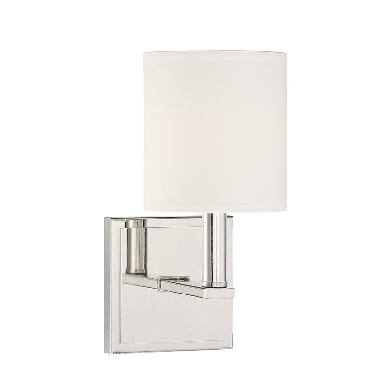 Savoy House Waverly 1-Light Wall Sconce, Polished Nickel