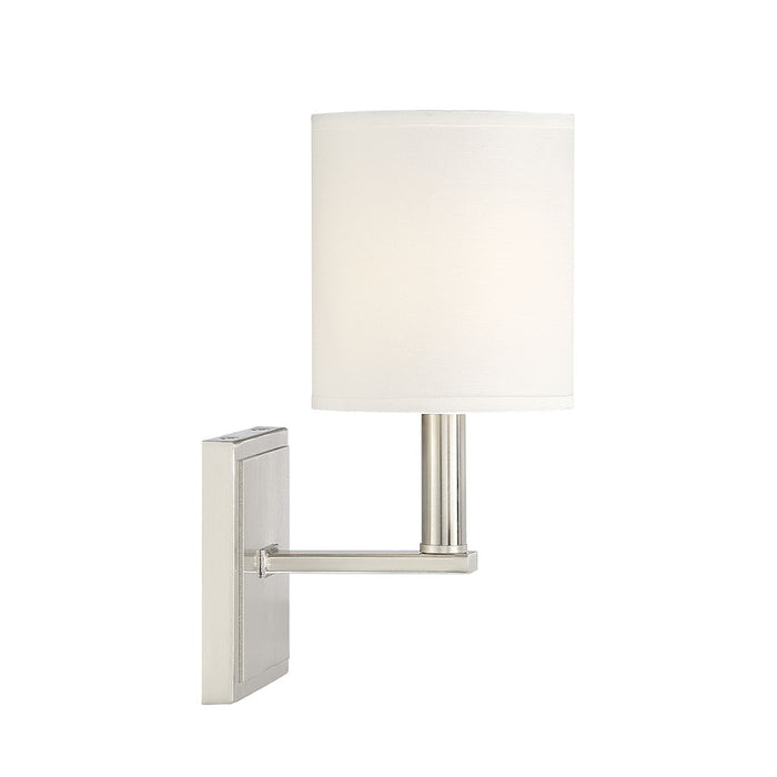 Savoy House Waverly 1-Light Wall Sconce, Polished Nickel