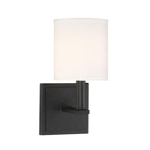 Savoy House Waverly 1-Light Wall Sconce, Matte Black - 9-1200-1-89