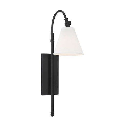 Savoy House Rutland 1-Light Adjustable Wall Sconce, Matte Black - 9-1201-1-89