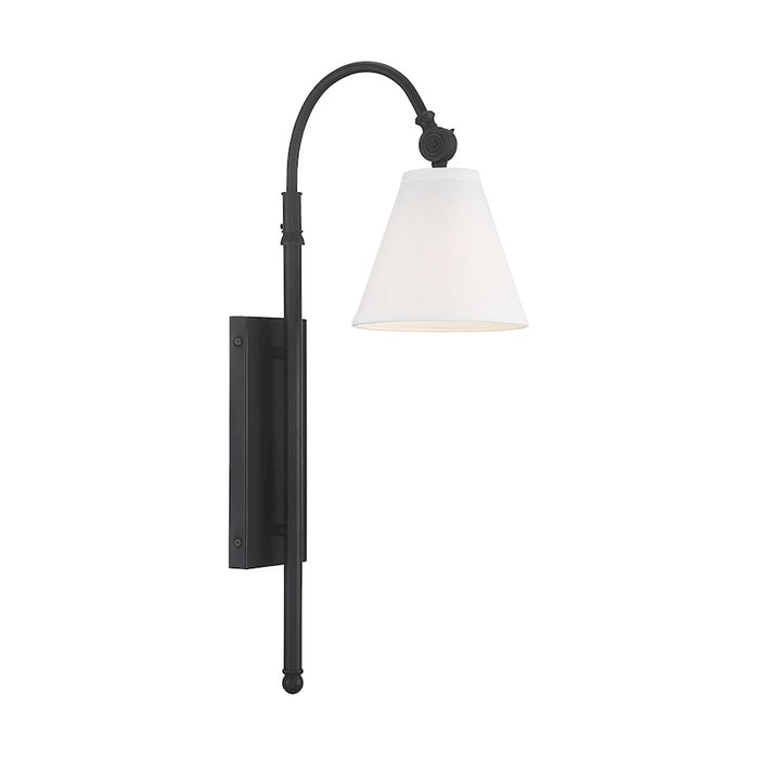 Savoy House Rutland 1-Light Adjustable Wall Sconce, Matte Black