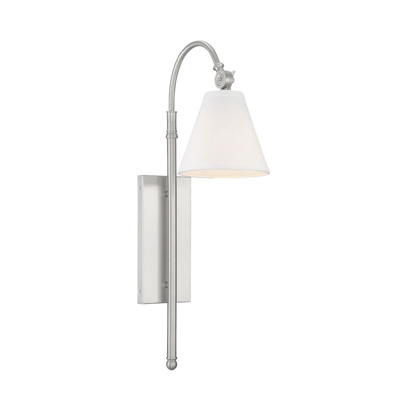 Savoy House Rutland 1-Light Adjustable Wall Sconce, Satin Nickel