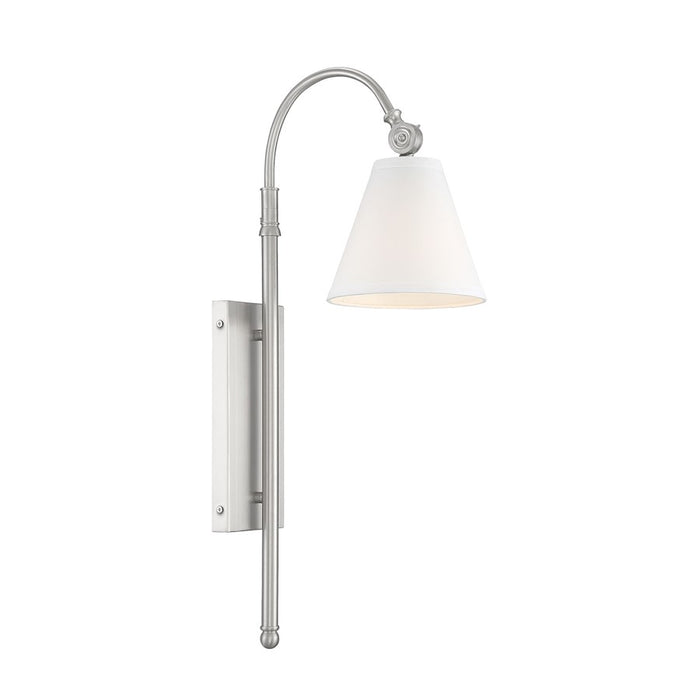 Savoy House Rutland 1-Light Adjustable Wall Sconce, Satin Nickel