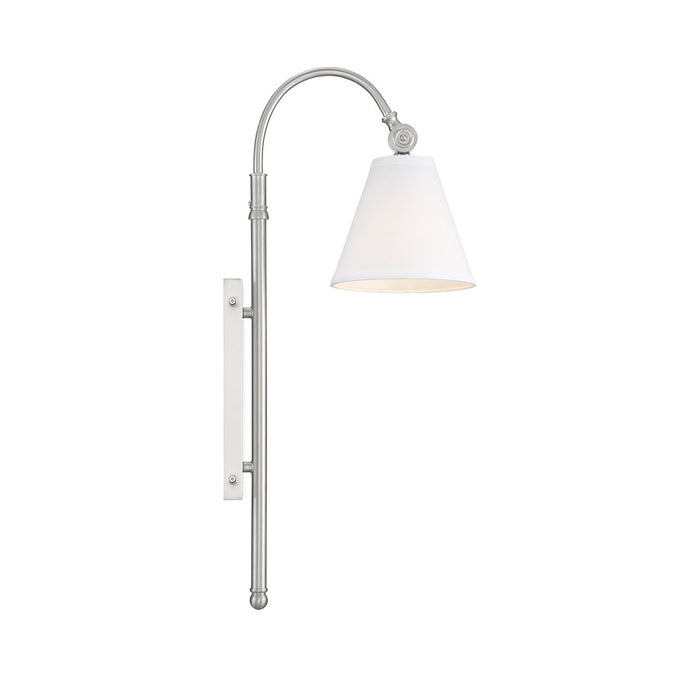 Savoy House Rutland 1-Light Adjustable Wall Sconce, Satin Nickel