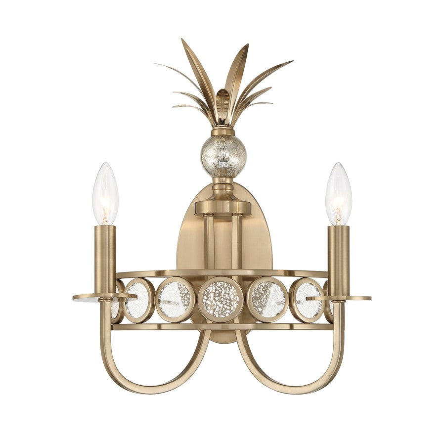 Savoy House Hearst 2 Lt Sconce, Antique, Noble Brass - 9-1207-2-127