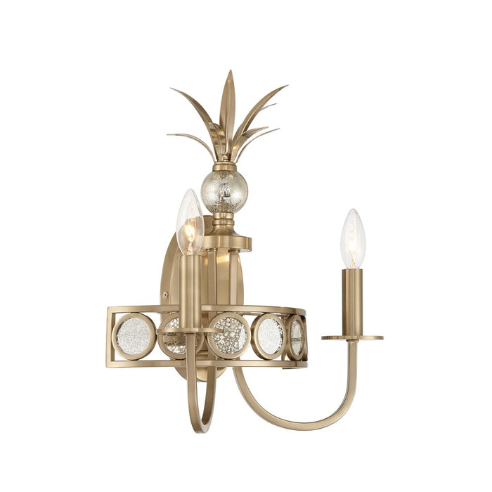 Savoy House Hearst 2 Lt Sconce, Antique, Noble Brass