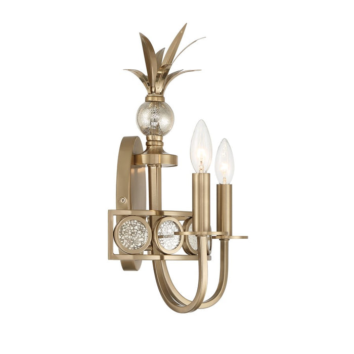 Savoy House Hearst 2 Lt Sconce, Antique, Noble Brass