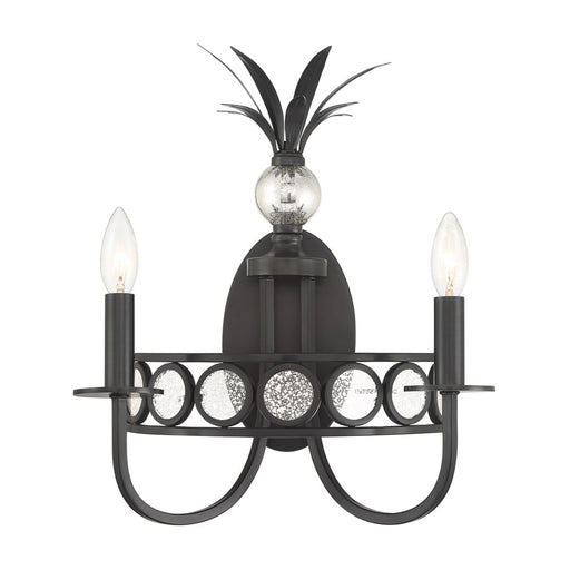 Savoy House Hearst 2 Lt Sconce, Blk, Black Tourmaline - 9-1207-2-188