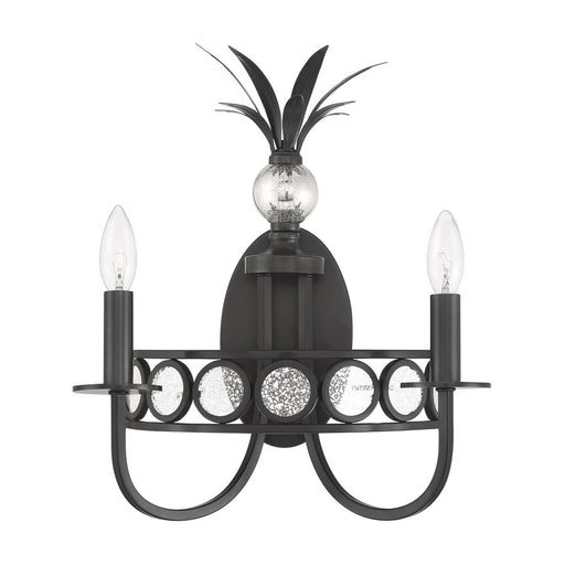 Savoy House Hearst 2 Lt Sconce, Blk, Black Tourmaline