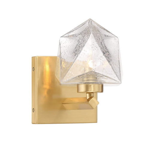 Savoy House Castello 1 Lt Sconce, Clear, Warm Brass - 9-1239-1-322