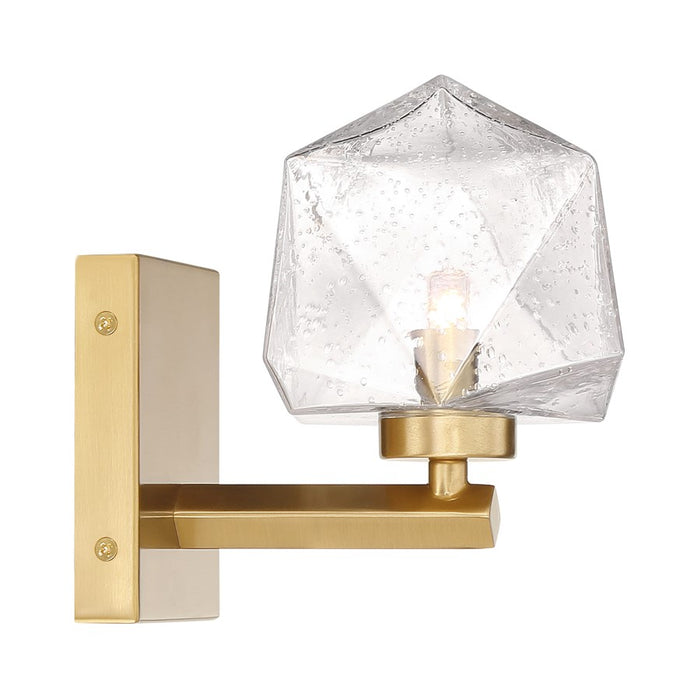 Savoy House Castello 1 Lt Sconce, Clear, Warm Brass