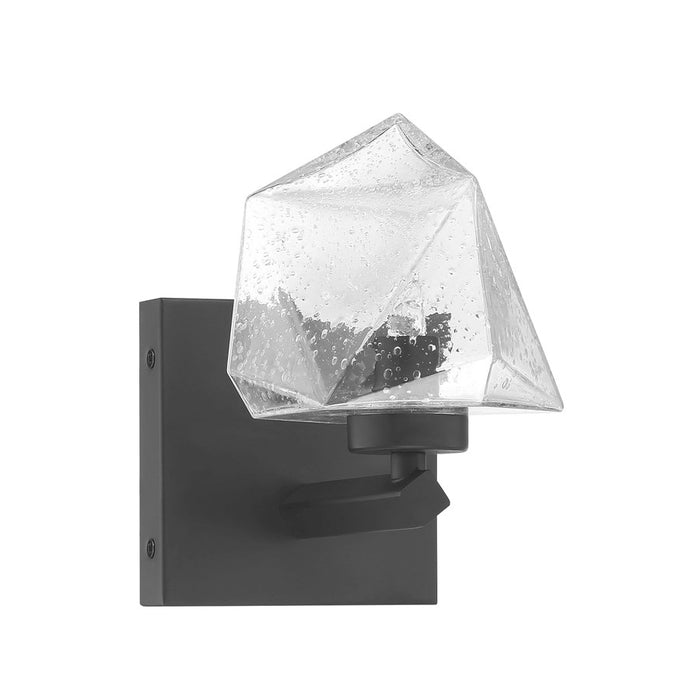 Savoy House Castello 1 Lt Sconce, Clear Seeded, Matte Black