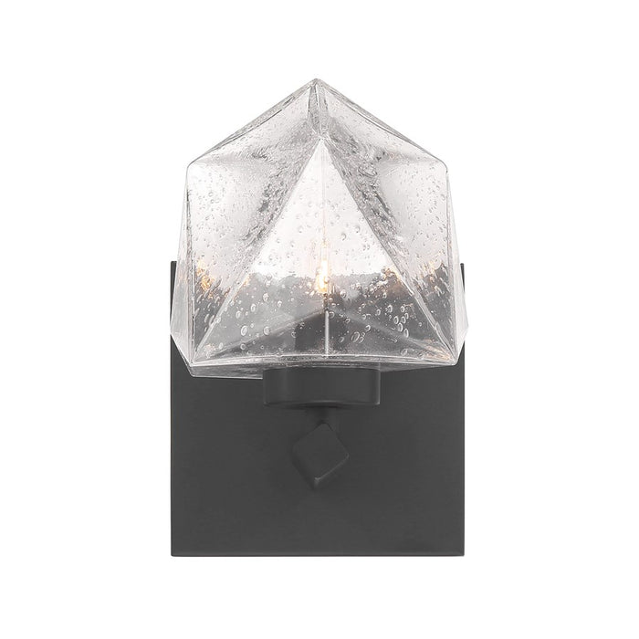 Savoy House Castello 1 Lt Sconce, Clear Seeded, Matte Black