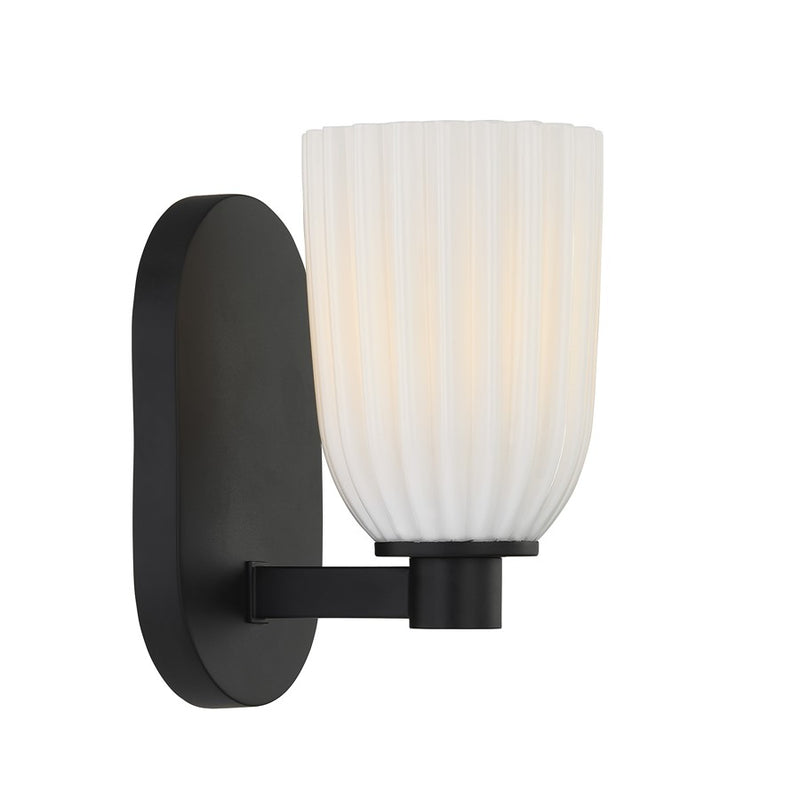 Savoy House Essentials Baldwin 1 Lt Sconce, Matte Black