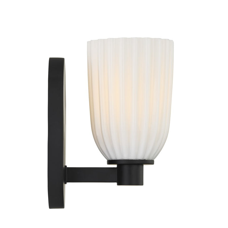 Savoy House Essentials Baldwin 1 Lt Sconce, Matte Black