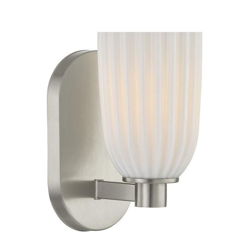 Savoy House Essentials Baldwin 1 Lt Sconce, Satin Nickel - 9-1245-1-SN