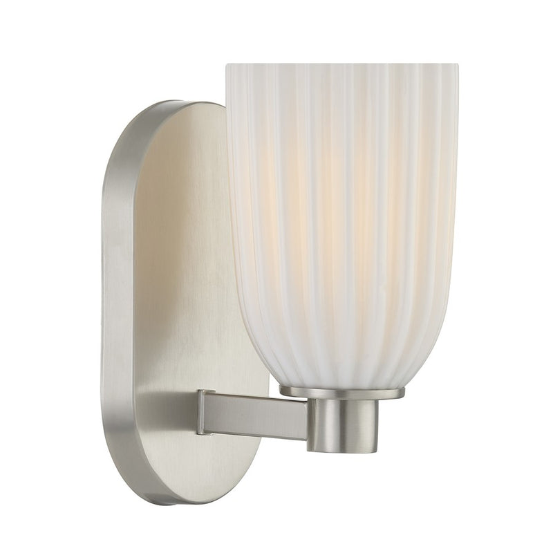 Savoy House Essentials Baldwin 1 Lt Sconce, Satin Nickel