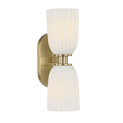 Savoy House Essentials Baldwin 2 Lt Sconce, Noble Brass - 9-1245-2-127