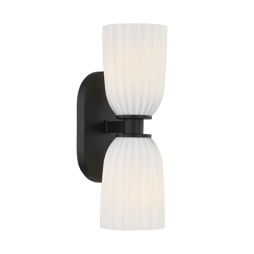 Savoy House Essentials Baldwin 2 Lt Sconce, Matte Black - 9-1245-2-BK