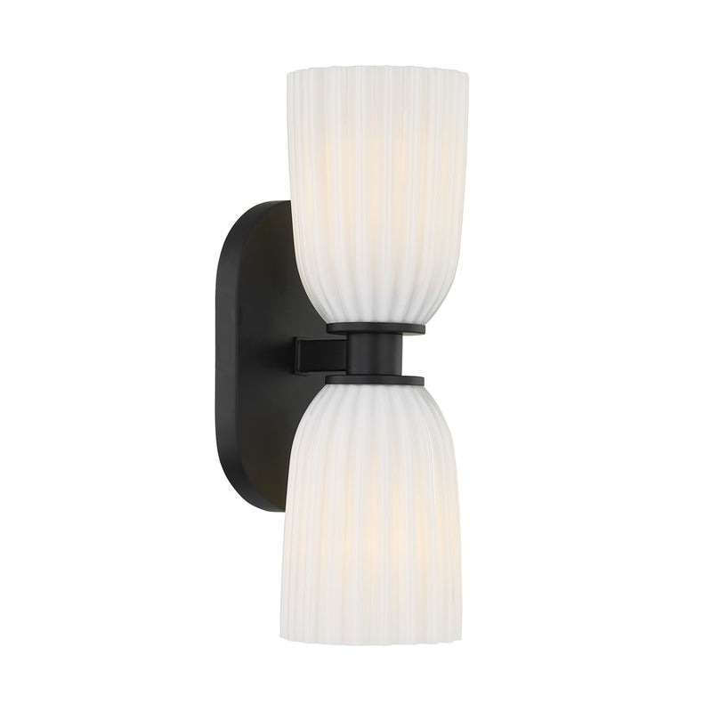 Savoy House Essentials Baldwin 2 Lt Sconce, Matte Black