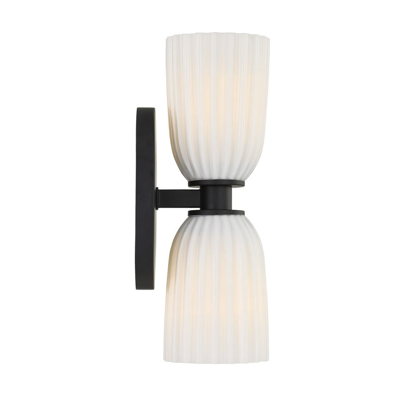 Savoy House Essentials Baldwin 2 Lt Sconce, Matte Black
