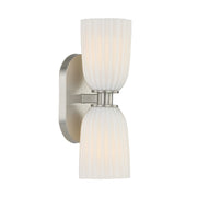Savoy House Essentials Baldwin 2 Lt Sconce, Satin Nickel - 9-1245-2-SN