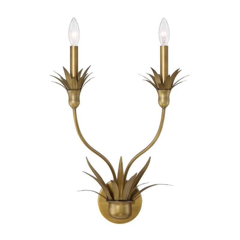 Savoy House Strathmore 15in 2-Light Wall Sconce | Vintage Antique Patina Metal | Entryway & Hallway Accent | 9 x 15 x 20 in | Model 9-1262-2-339