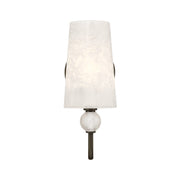 Savoy House Sheldon 5.13in 1-Light Wall Sconce | Transitional Mediterranean Bronze Metal and Clear Ice Glass | Bathroom & Hallway | Model 9-1351-1-15